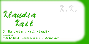 klaudia kail business card